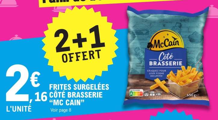 Frites Surgelées Côté Brasserie Mc Cain