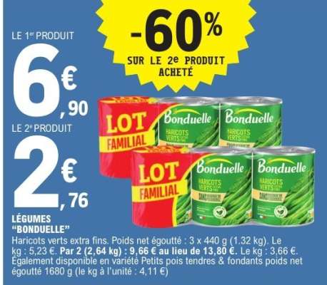 LÉGUMES "BONDUELLE"