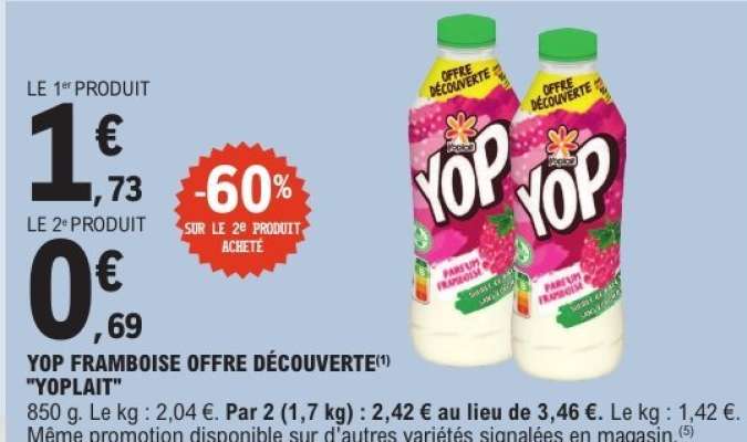 YOP FRAMBOISE OFFRE DÉCOUVERTE