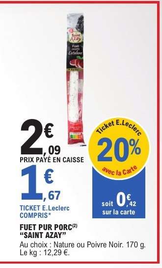 FUET PUR PORC “SAINT AZAY”