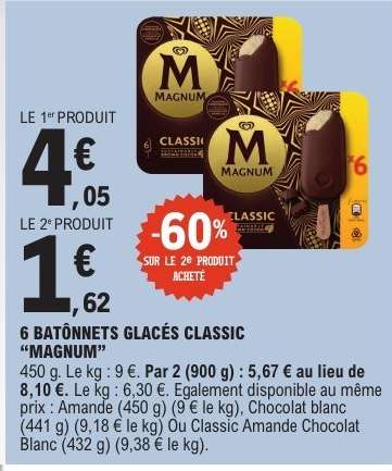 6 Bâtonnets Glacés Classic 'Magnum'