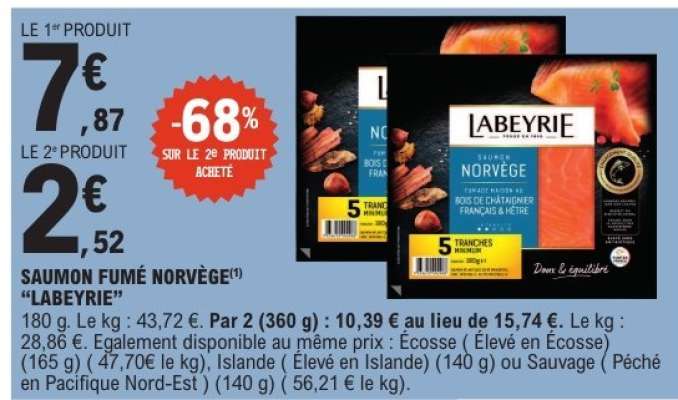Saumon Fumé Norvège 'Labeyrie'