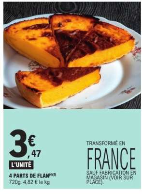 4 PARTS DE FLAN