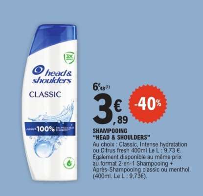 Shampooing Head & Shoulders