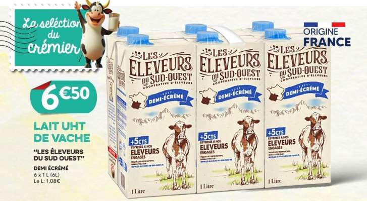LAIT UHT DE VACHE