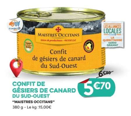 CONFIT DE GÉSIERS DE CANARD DU SUD-OUEST