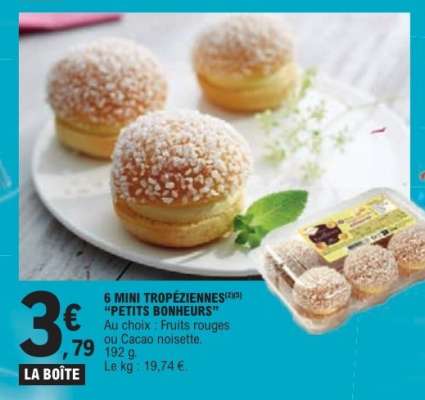 6 MINI TROPEZIENNES "PETITS BONHEURS"