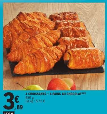 4 Croissants + 4 Pains au Chocolat