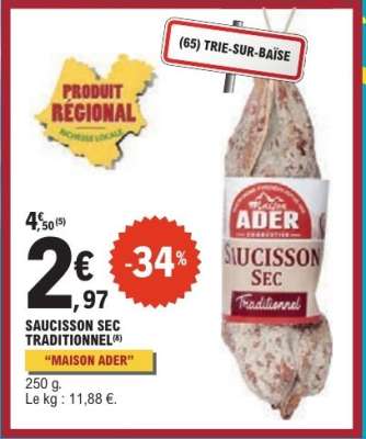 SAUCISSON SEC TRADITIONNEL