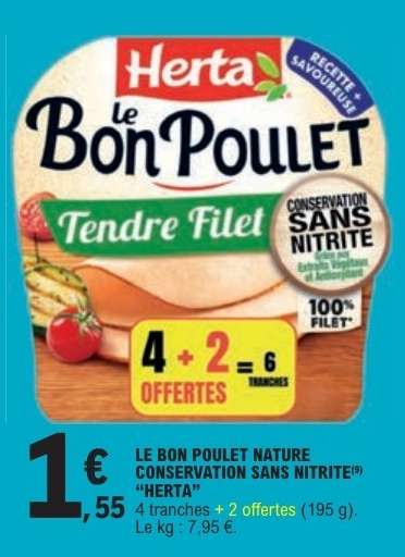 LE BON POULET NATURE CONSERVATION SANS NITRITE HERTA