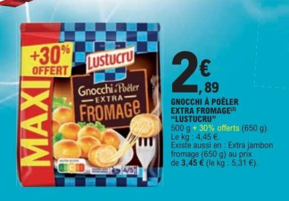Gnocchi À Poêler Extra Fromage Lustucru