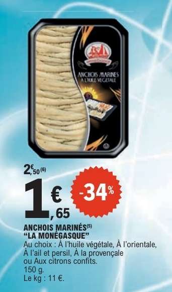 ANCHOIS MARINÉS "LA MONEGASQUE"