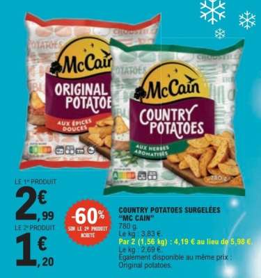 COUNTRY POTATOES SURGELÉES MC CAIN