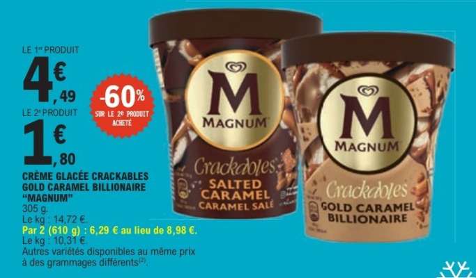 CRÈME GLACÉE CRACKABLES GOLD CARAMEL BILLIONAIRE “MAGNUM”
