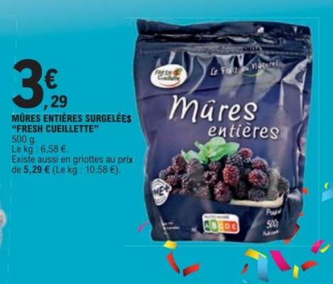 MÛRES ENTIÈRES SURGELÉES "FRESH CUEILLETTE"
