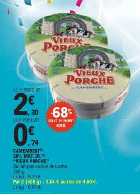 CAMEMBERT VIEUX PORCHE