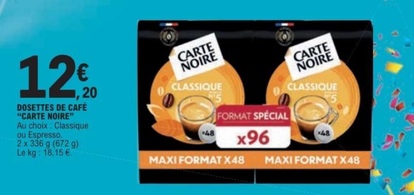 Dosettes De Cafe Carte Noire