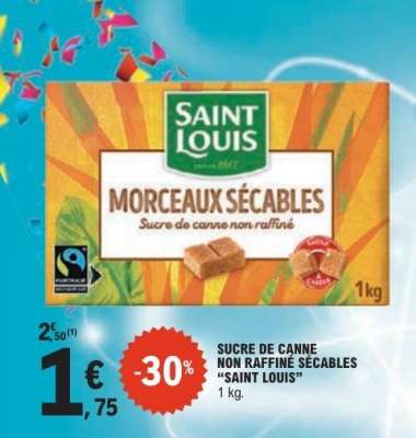 SUCRE DE CANNE NON RAFFINÉ SÉCABLES “SAINT LOUIS”