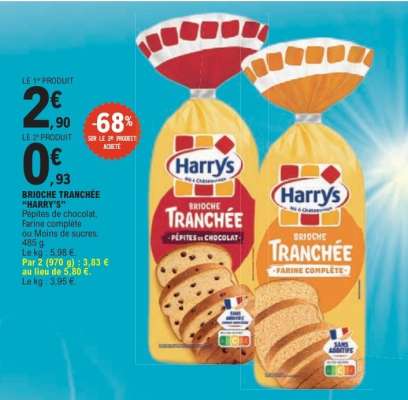 BRIOCHE TRANCHÉE "HARRY'S"