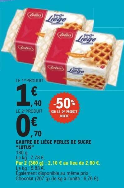 GAUFRE DE LIÈGE PERLES DE SUCRE “LOTUS”
