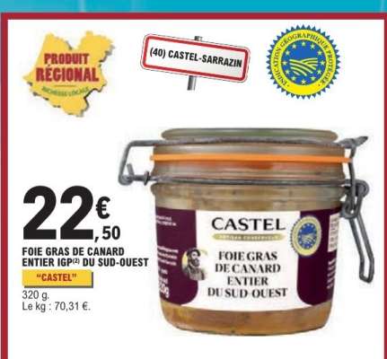 Foie Gras de Canard Entier IGP du Sud-Ouest