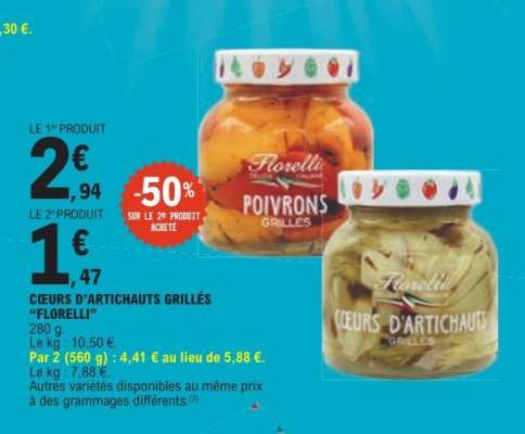 Cœurs d'artichauts grillés "Florelli"