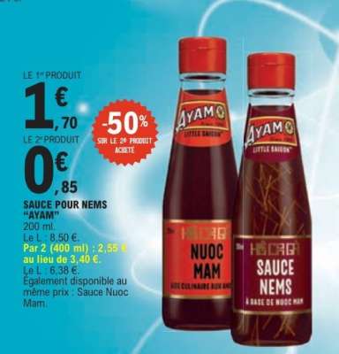 SAUCE POUR NEMS “AYAM”