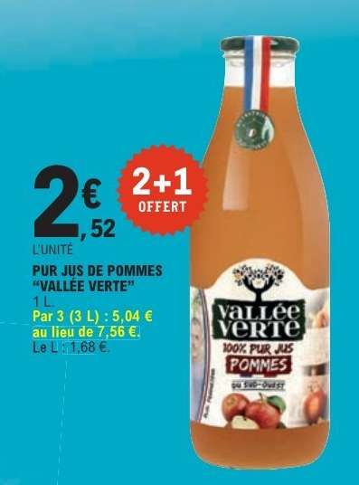 PUR JUS DE POMMES “VALLÉE VERTE”