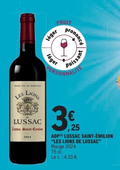 AOP LUSSAC SAINT-ÉMILION 'LES LIONS DE LUSSAC'