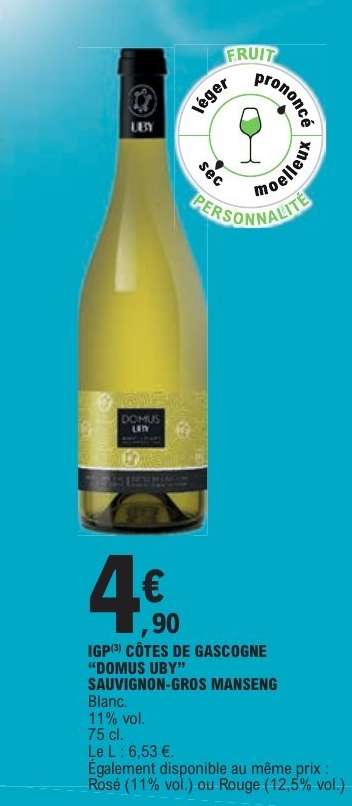 IGP CÔTES DE GASCOGNE 'DOMUS UBY' SAUVIGNON-GROS MANSENG
