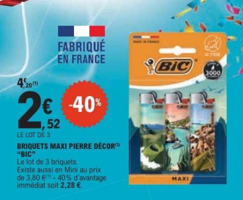 BRIQUETS MAXI PIERRE DÉCOR "BIC"