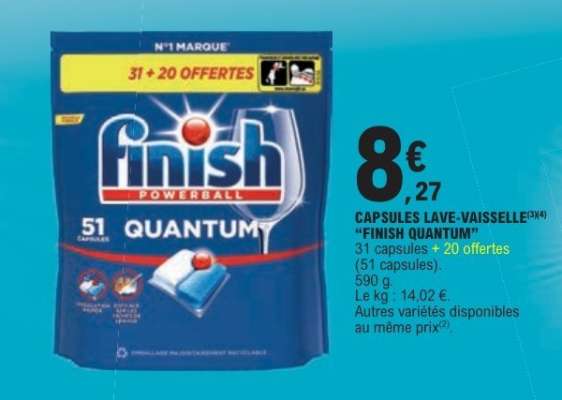Capsules Lave Vaisselle Finish Quantum