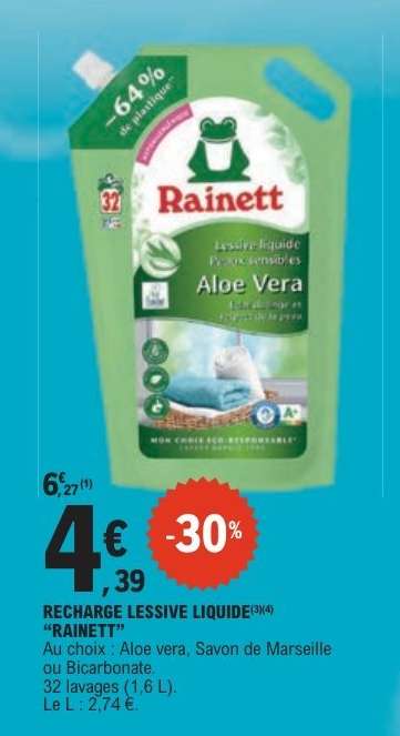 RECHARGE LESSIVE LIQUIDE 'RAINETT'