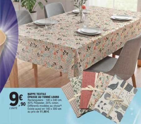 NAPPE TEXTILE ÉPAISSE AU TOMBÉ LOURD