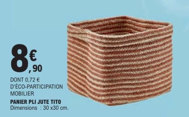 PANIER PLI JUTE TITO