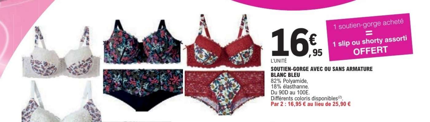 SOUTIEN-GORGE AVEC OU SANS ARMATURE BLANC BLEU