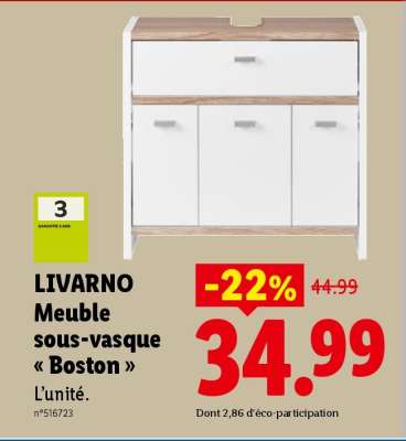 LIVARNO Meuble sous-vasque « Boston »