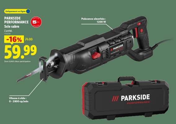 PARKSIDE PERFORMANCE Scie sabre