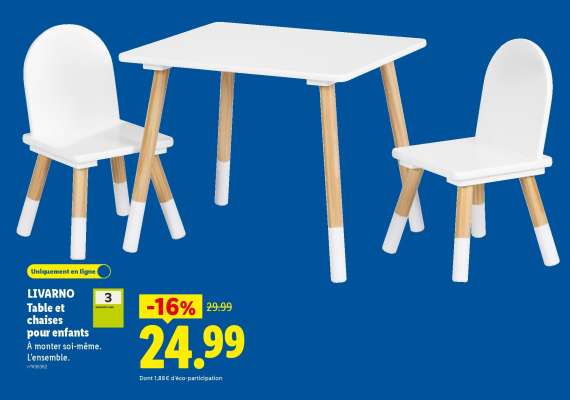 LIVARNO Table et chaises pour enfants