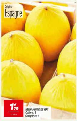 Melon jaune et/ou vert