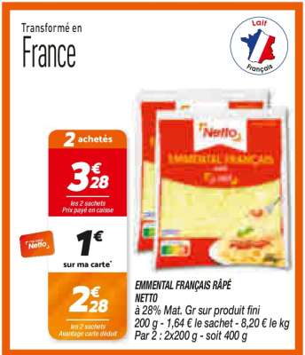 Emmental Français Râpé Netto