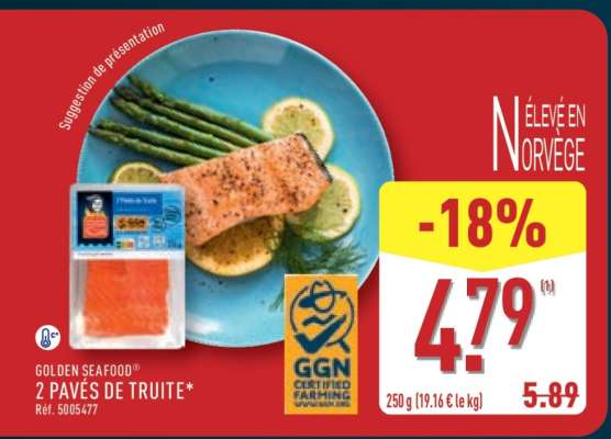 GOLDEN SEAFOOD 2 PAVÉS DE TRUITE