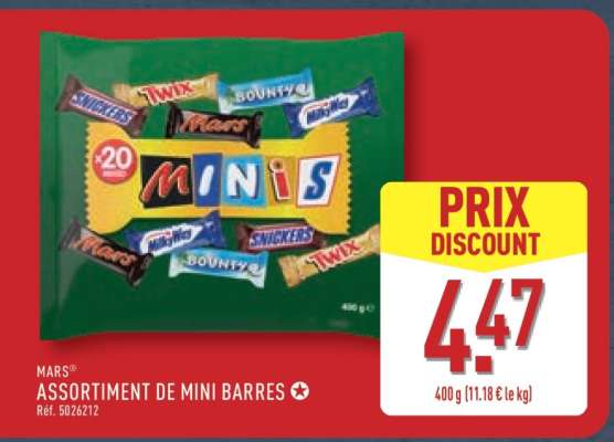 MARS ASSORTIMENT DE MINI BARRES