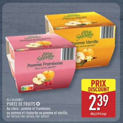 ALL SEASONS PURÉE DE FRUITS