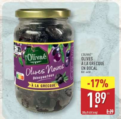 L'Olivae Olives à la Grecque en Bocal