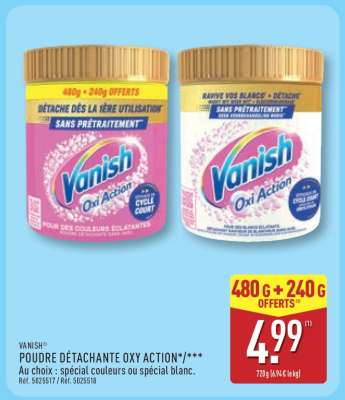 Vanish Poudre Détachante Oxy Action