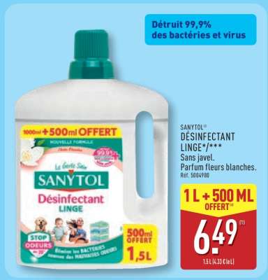 SANYTOL DÉSINFECTANT LINGE