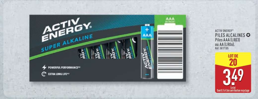 ACTIV ENERGY PILES ALCALINES