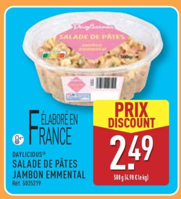 DAYLICIOUS® SALADE DE PÂTES JAMBON EMMENTAL