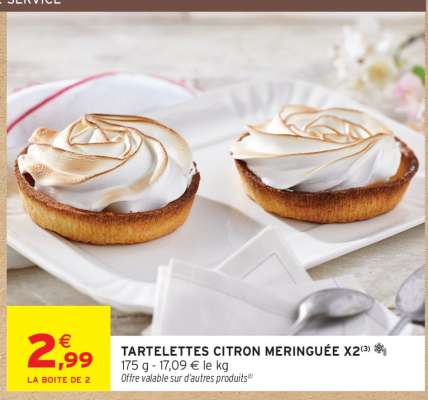 TARTELETTES CITRON MERINGUÉE X2